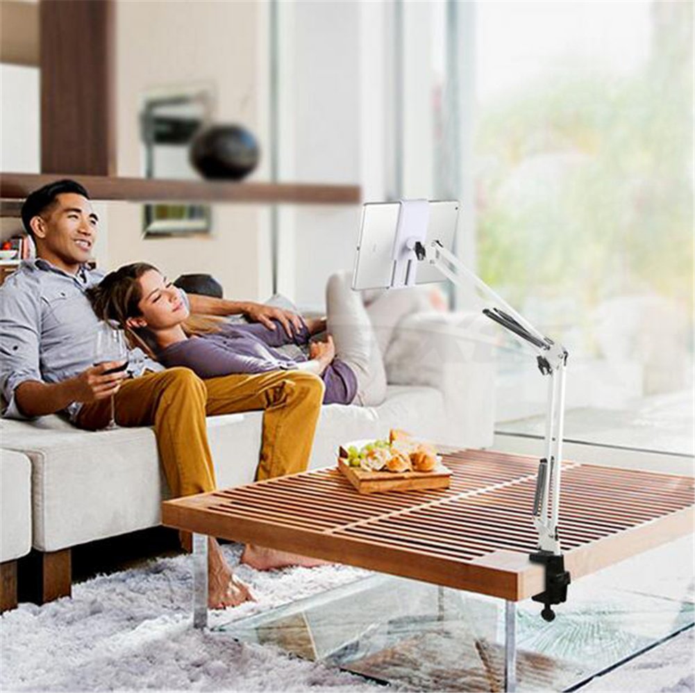 Adjustable Metal Tablet Stand Holder for iPad & Phone - 360° Rotating, 4-10.6