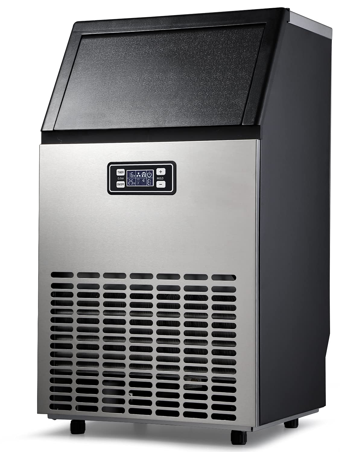 ADT Commercial Ice Maker Machine - 99LBS Freestanding Stainless Steel Ice Maker for Restaurants, Bars & Home Use | Fast Ice Production for Parties & Events