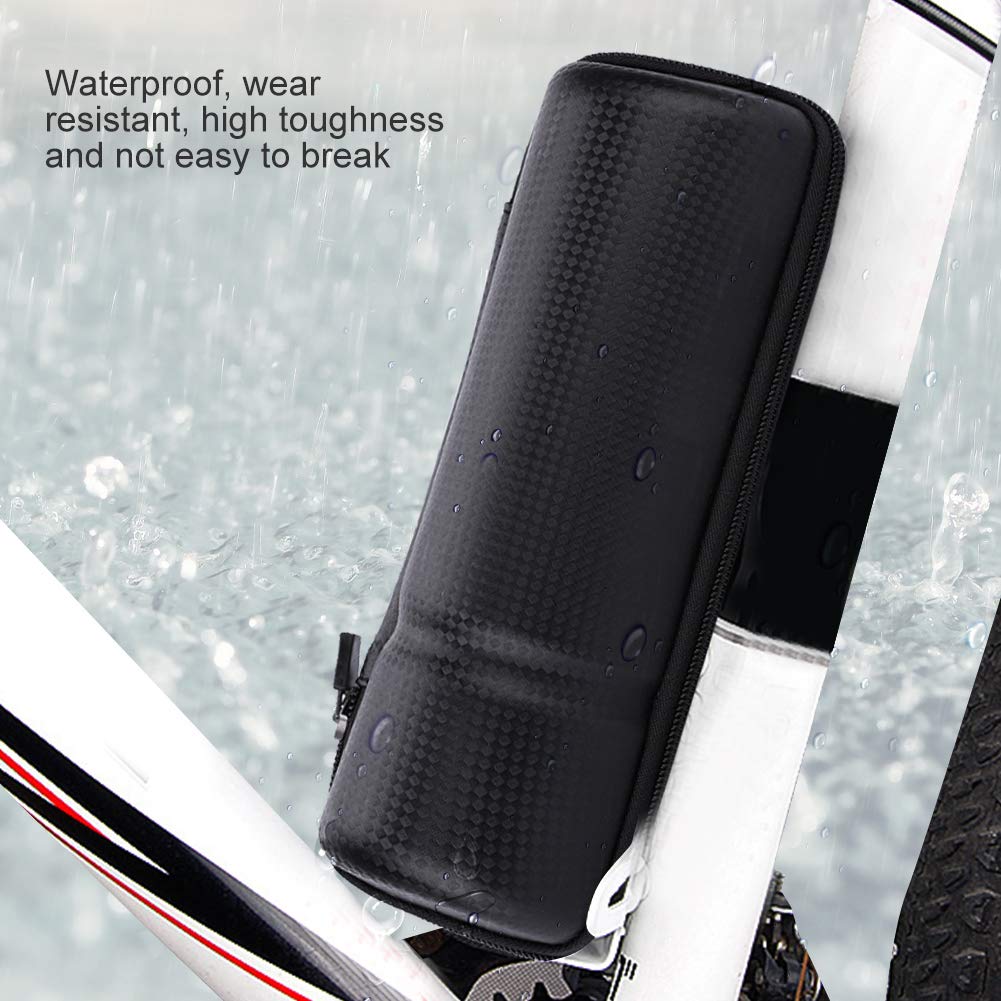 Portable Bicycle Tool Bag - Durable Hard Shell Bike Repair Kit with Water Bottle Holder (Carbon Black) | Perfect for Road Cycling, Mountain Biking & Commuting