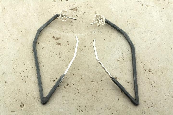Oxidized Diamond Hoop Earrings for Women - Elegant & Timeless Jewelry for Everyday Wear & Special Occasions