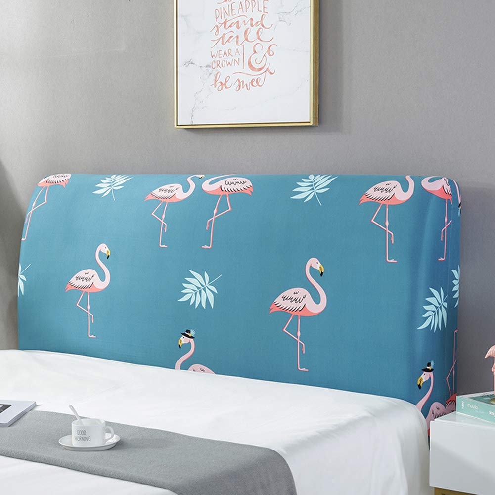 Printed Stretch Headboard Slipcover - Dustproof Bed Headboard Protector for Wooden, Upholstered & Leather Beds (55-76 inch, Full Size) - Perfect for Bedroom Decor, Guest Rooms & Home Staging