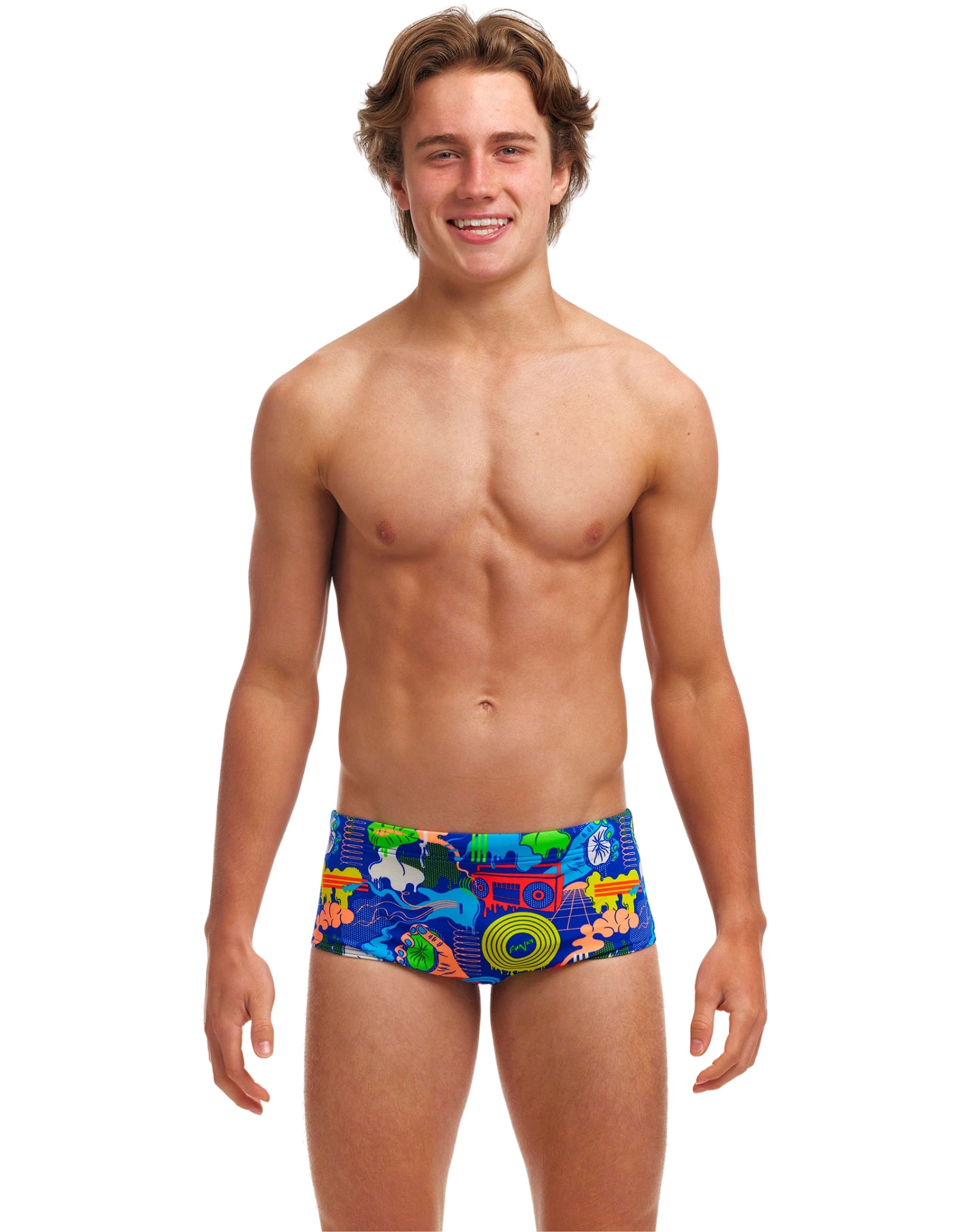 Boys' Blue Baby Sidewinder Swim Trunks - Quick Dry Swim Shorts for Toddlers & Kids - Perfect for Beach, Pool & Summer Water Activities