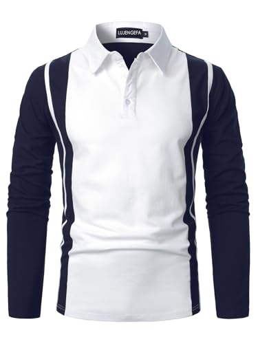 Long Sleeve Style 2:navy Blue + White