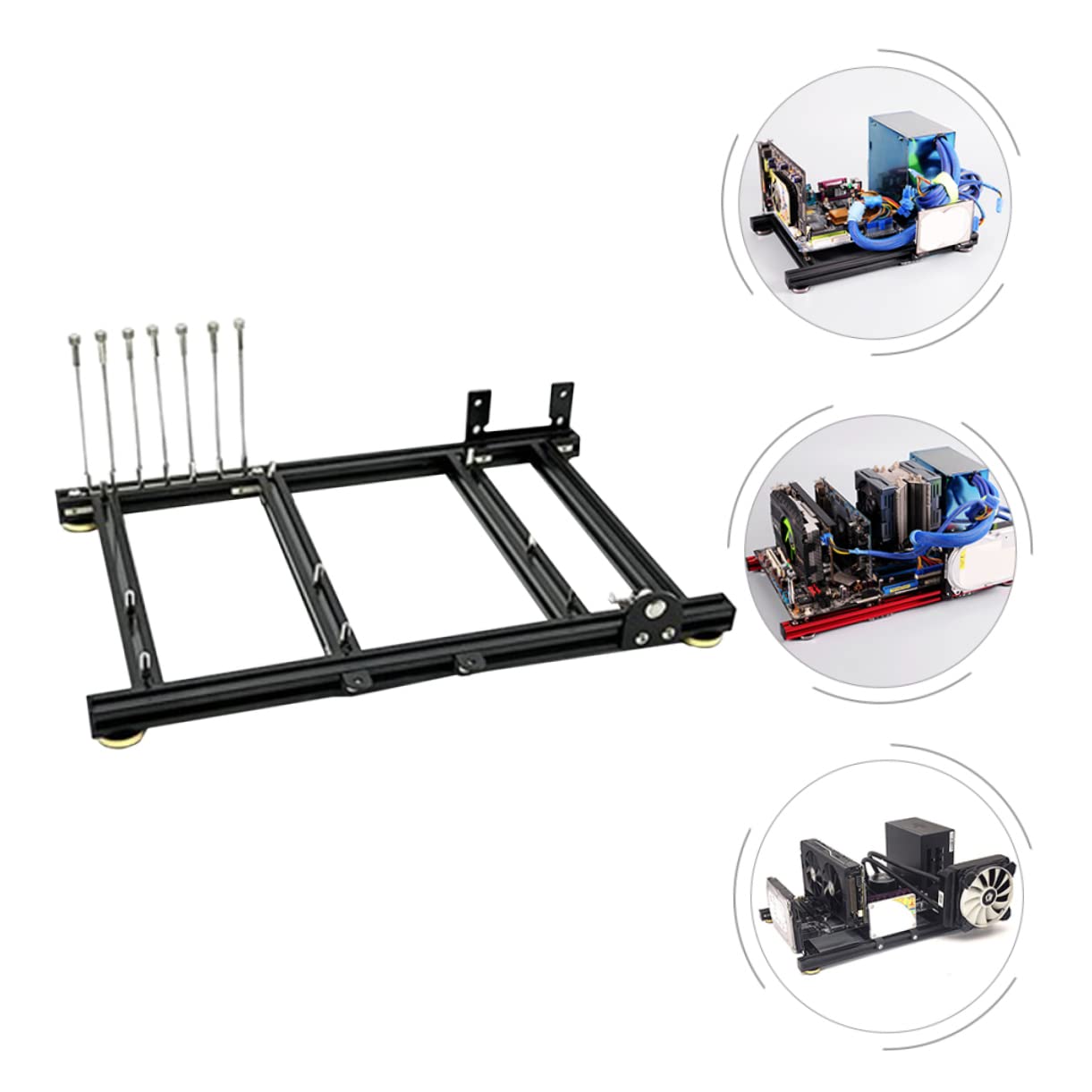 KOMBIUDA Aluminum PC Case - ATX/Micro-ATX/Mini-ITX Motherboard Compatible Computer Chassis with Tempered Glass Side Panel | Perfect for Gaming Rigs, Workstations & Home Office Setups
