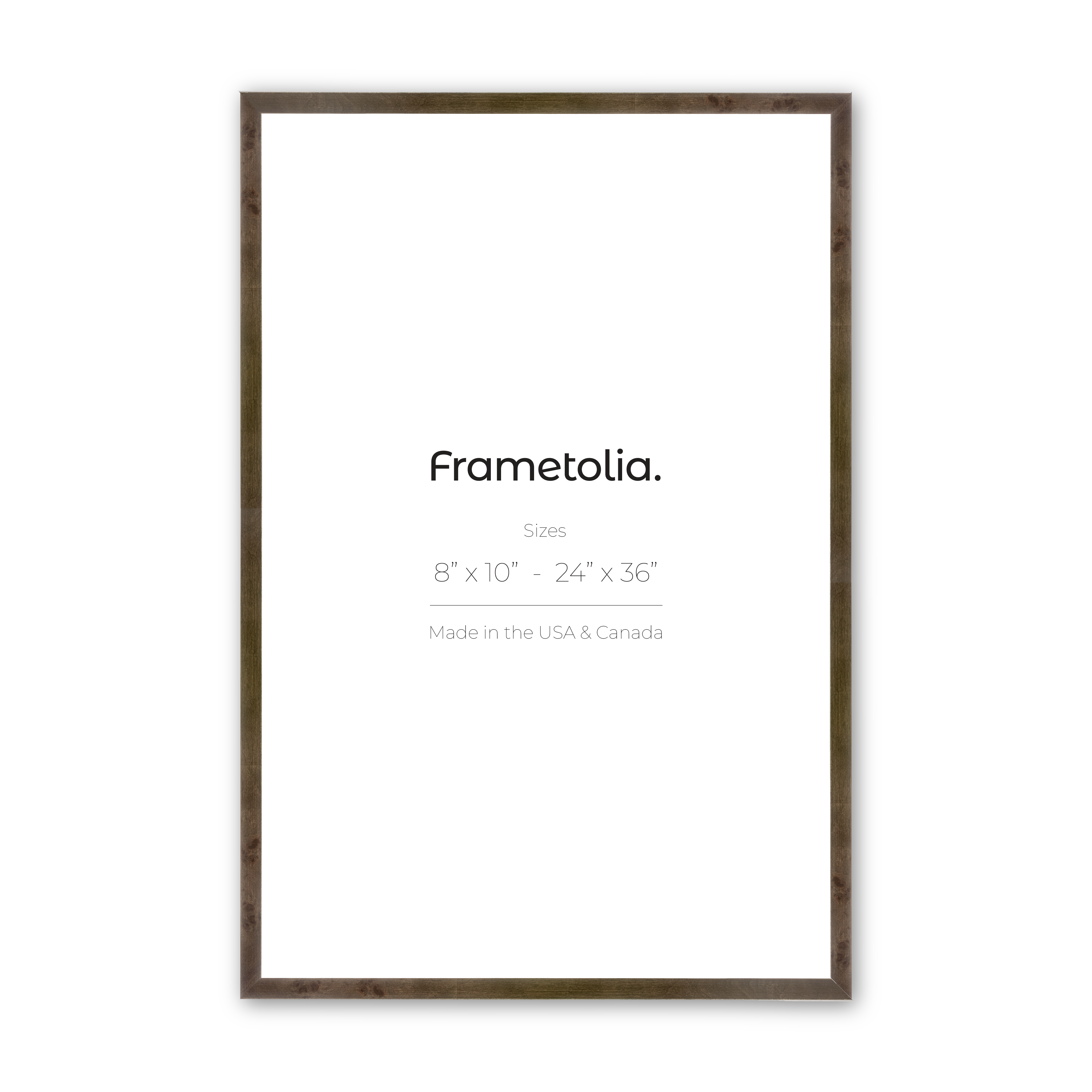 Custom Printed Grey Burlwood Picture Frame - Elegant Wall Decor for Home, Office & Gifts | Perfect for Weddings, Family Photos & Art Displays