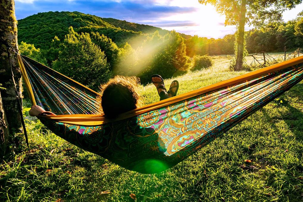 Eno DoubleNest Hammock with Vibrant Prints - Lightweight & Portable for Camping, Backpacking, Beach & Outdoor Adventures