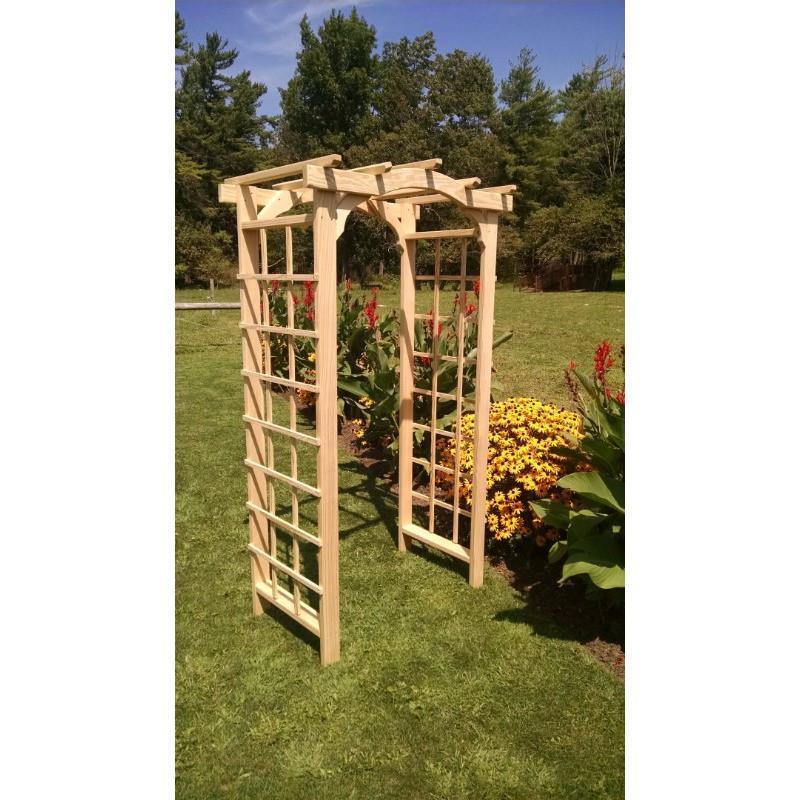 Amish Handcrafted Pine Madison Arbor Bench - Solid Wood Outdoor Garden Bench for Patio, Porch, and Backyard Decor