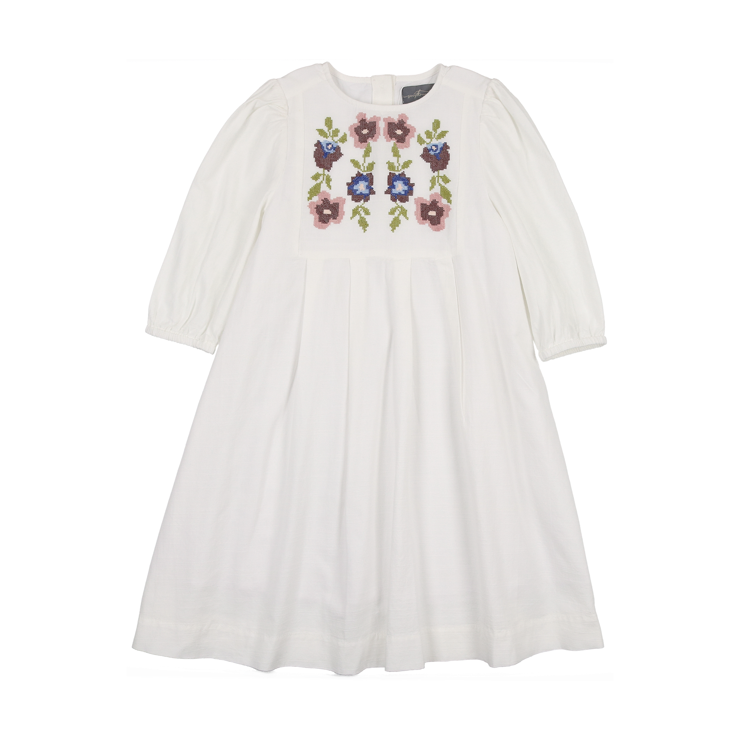 Sweet Threads Denika Dress - Women's Floral Summer White Dress for Casual Outings & Beach Vacations | Lightweight & Comfortable