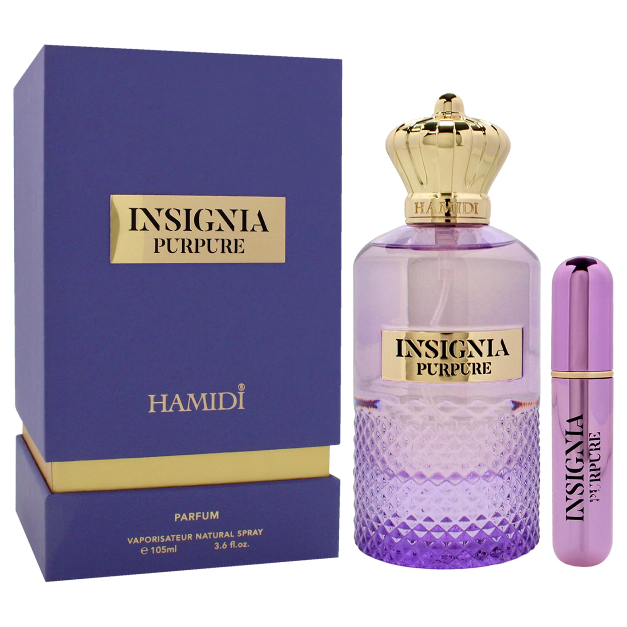 Hamidi Insignia - Purple Perfume for Women - 3.6 oz Eau de Parfum Spray - Elegant Evening & Special Occasion Fragrance