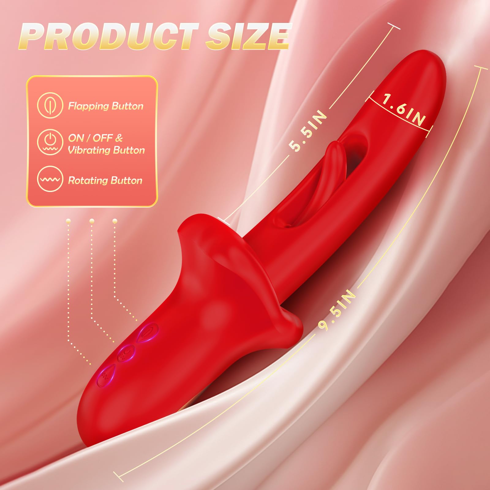 **7-Speed G Spot Vibrator with 10 Vibration Modes & Flapping Tongue - Waterproof Rabbit Clitoral Stimulator for Women & Couples - Perfect for Solo Play & Romantic Nights**