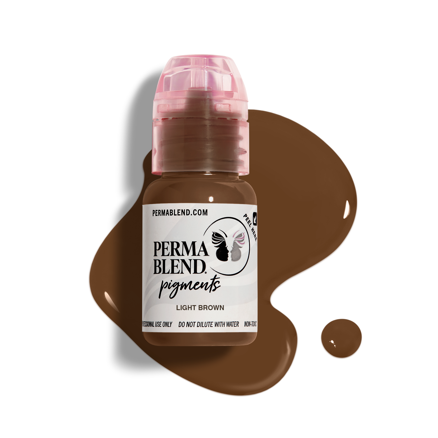 Perma Blend Light Brown Tattoo Pigment - Professional Tattoo Ink for Artists & Permanent Makeup | Perfect for Eyebrows, Eyeliner & Body Art