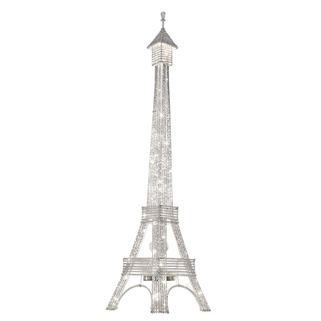 LOMJK Modern Eiffel Tower Floor Lamp - Aluminum Standing Light for Living Room, Bedroom & Office - Vertical Indoor Lighting for Home Decor - Perfect for Reading Nook, Lounge Area & Workspace