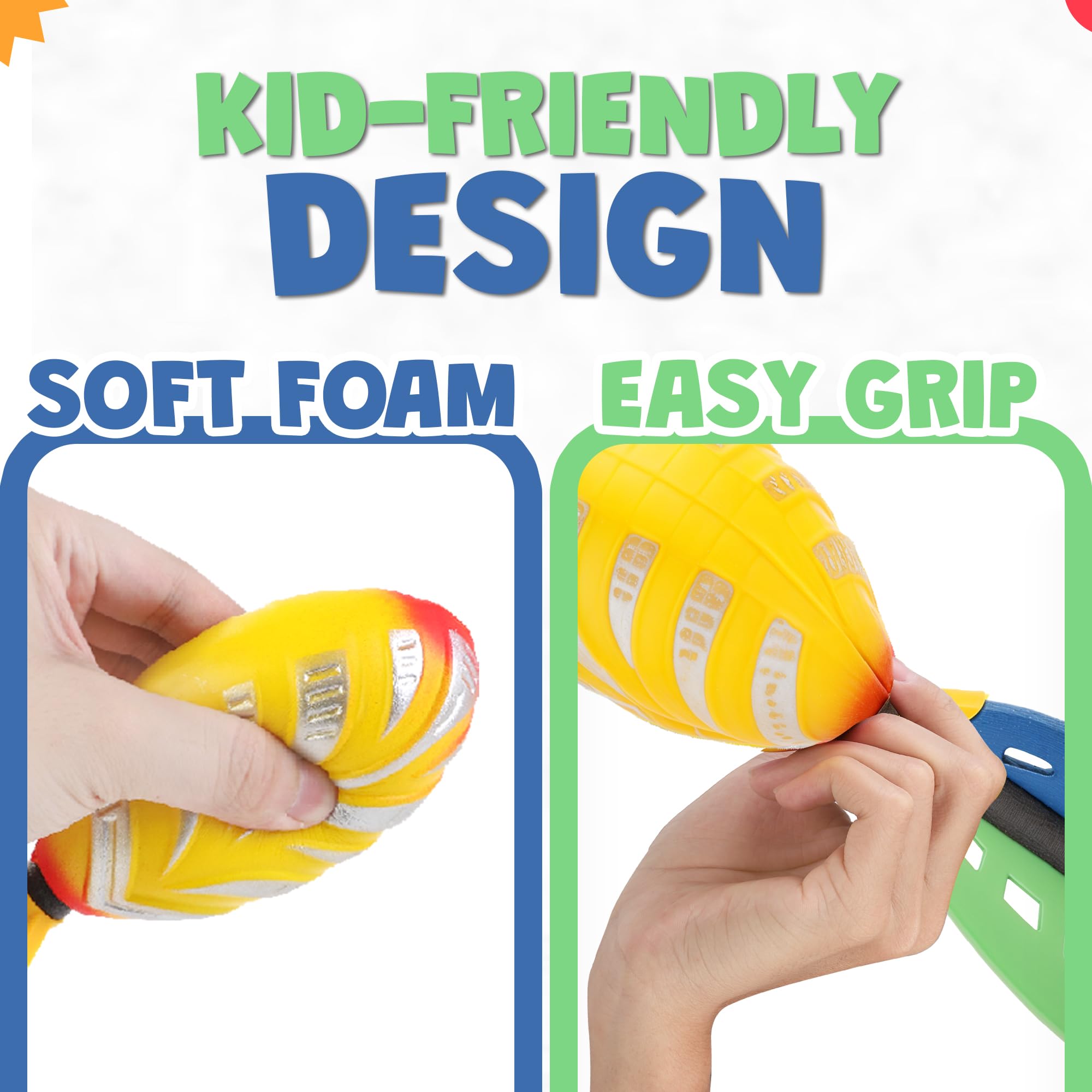 12 Pack Foam Missile Footballs - Outdoor Sports Toys for Kids Backyard Games & Party Favors
