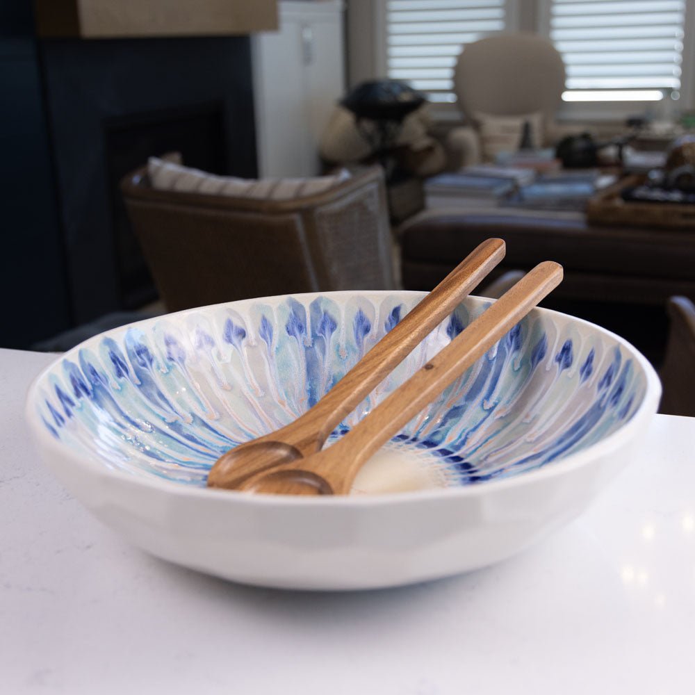 XL Stoneware Decorative Serving Bowl - Handcrafted Alchemy Design for Dining & Entertaining | Perfect for Salads, Pasta, Fruit Display & Centerpiece Decor