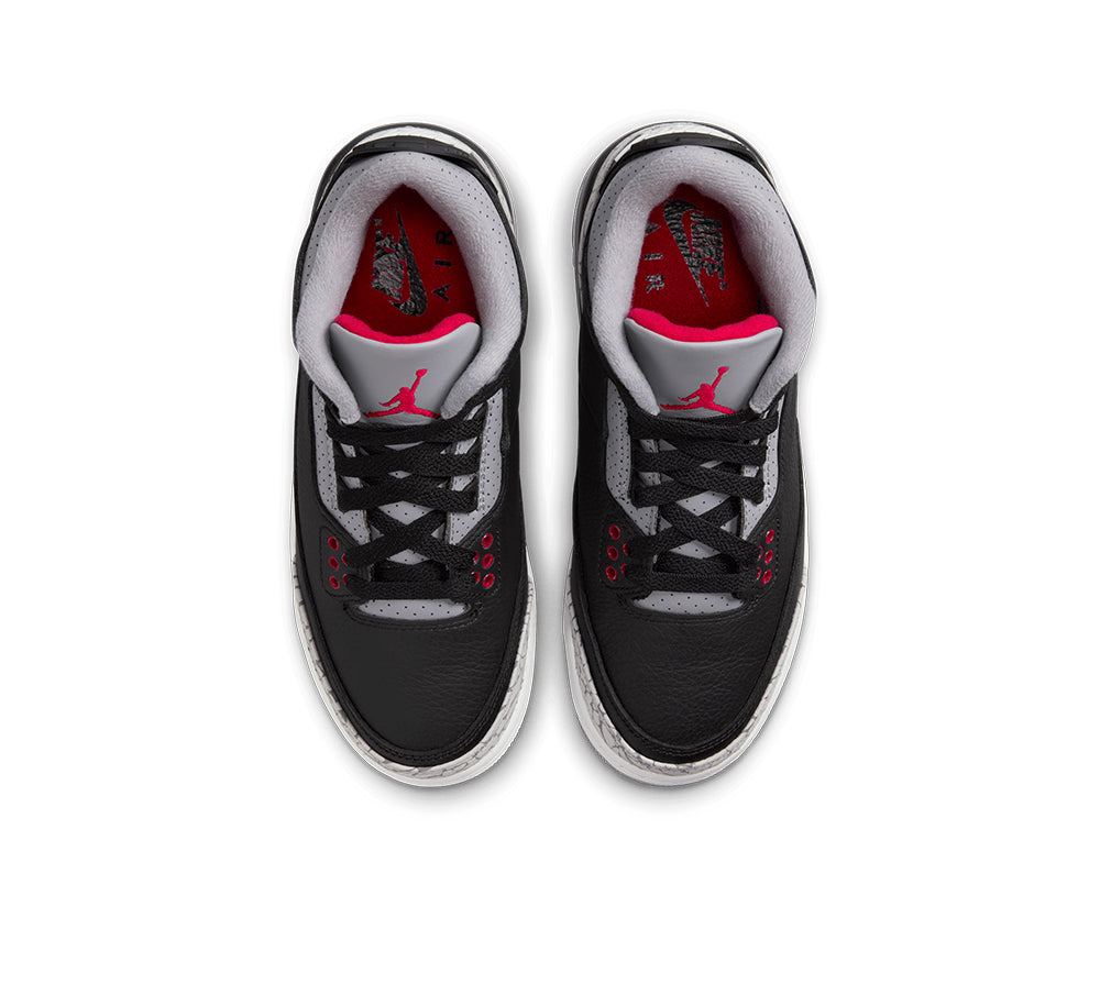Air Jordan 3 Retro GS Black Cement Sneakers - Kids Basketball Shoes for School & Street Style