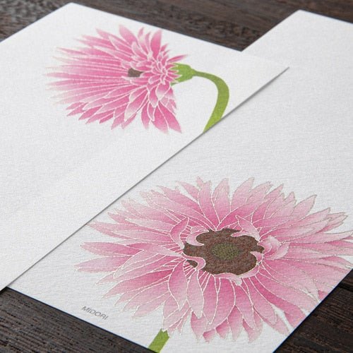 Premium Seasons Silk Print Envelope Letter Paper Set - Elegant Midori DESIGNPHIL Stationery for Wedding Invitations, Thank You Cards & Special Occasions