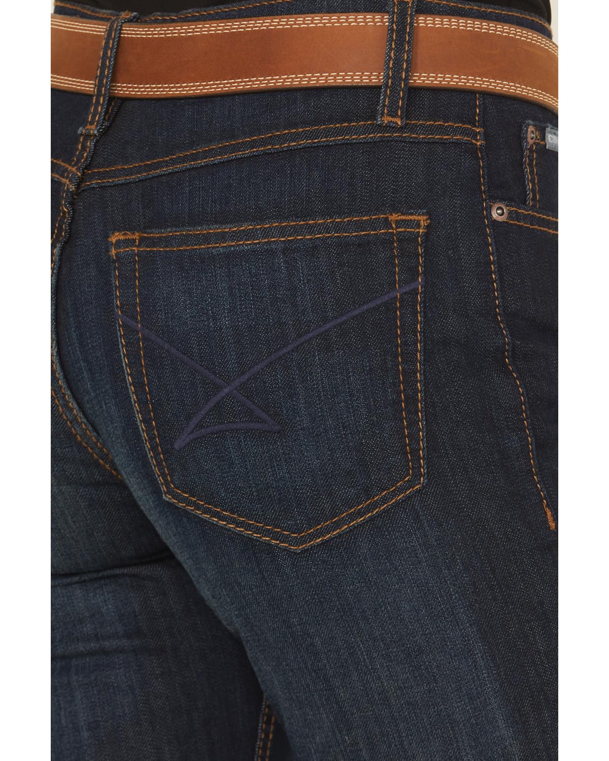 Cinch Women's Jenna Dark Wash Straight Leg Relaxed Fit Stretch Denim Jeans - Comfortable & Stylish Everyday Wear for Work or Casual Outings - MJ80152071