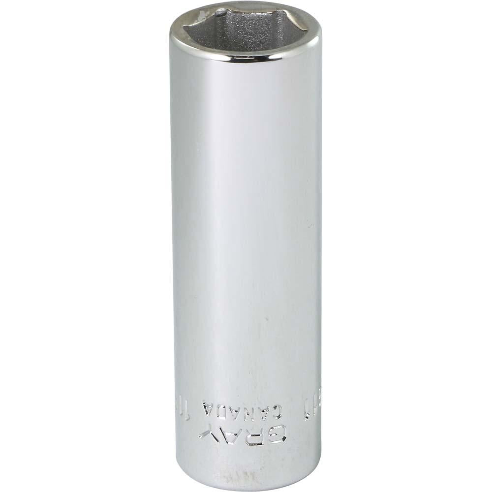 1/4 Inch Drive 6-Point Metric Deep Socket Set - Perfect for Automotive Repairs, DIY Projects & Mechanical Work