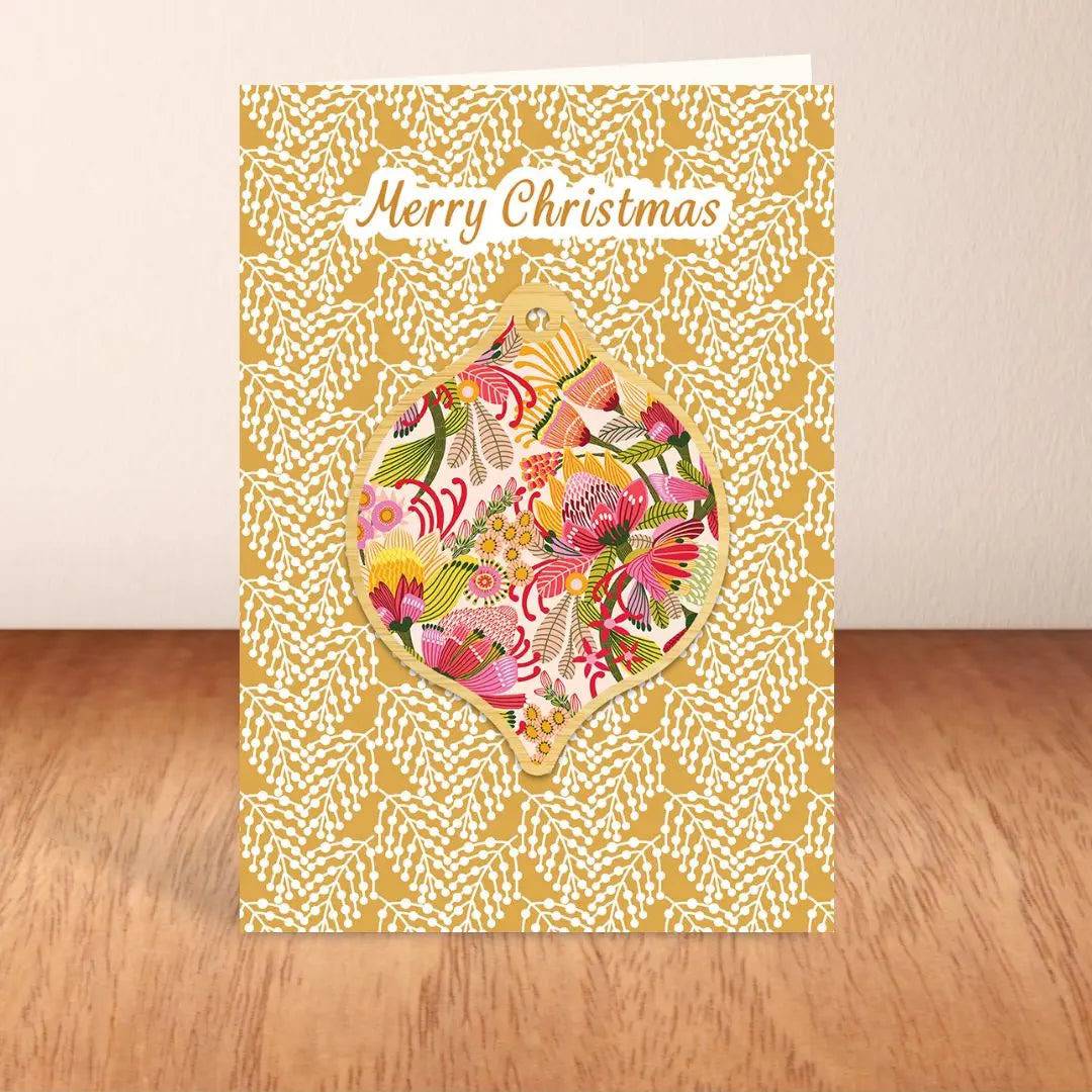 Handmade Wild Proteas Christmas Ornament - Unique Floral Holiday Decoration for Tree, Wreath & Festive Home Decor