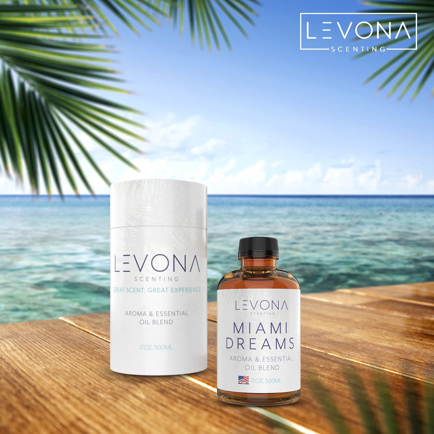 Premium Levona Essential Oils for Diffusers - 500ml Luxury Aromatherapy Oil with Bergamot & Pine Notes | Hotel & Home Scented Oil for Relaxation, Spa, Yoga & Meditation