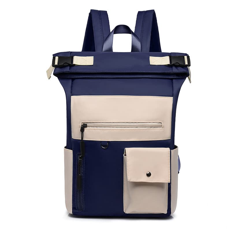 YBNGUAA Anti-Theft Waterproof Nylon Oxford Backpack for Women - Stylish Casual Daypack & Travel Rucksack (Blue) | Perfect for Work, School, Gym & Outdoor Adventures