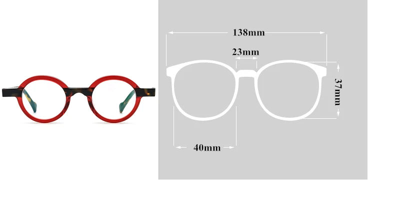 Stylish Black Unisex Acetate Round Eyeglasses - Full Rim Small Frame 19231 | Perfect for Reading, Work & Fashion Accessories