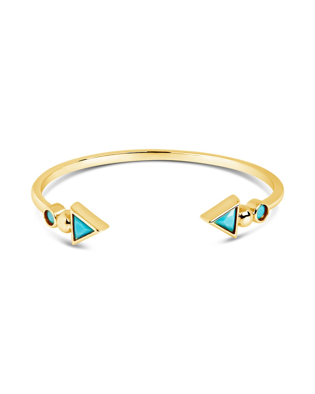 Kalena Turquoise Open Cuff Bracelet for Women - Handmade Boho Jewelry with Natural Stone - Perfect for Festivals, Weddings & Everyday Wear