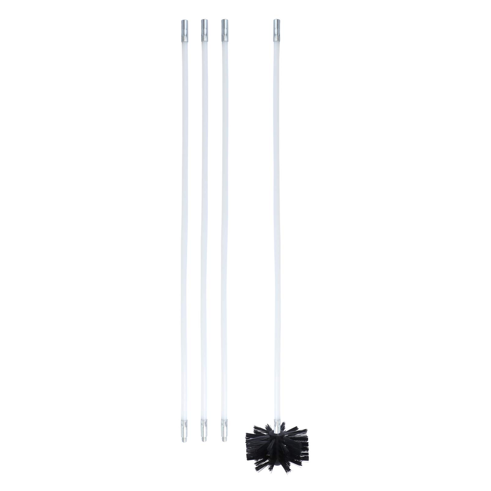 Cabilock Dryer Vent Cleaning Kit - 6-Piece Duct Brush Set with Lint Remover & Chimney Brush - Ideal for Dryer Duct, Vent, and Chimney Cleaning - Perfect for Home Laundry Room & HVAC Maintenance