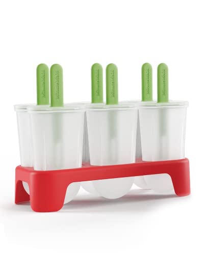 Minute Maid Ice Pop Molds (Red) - 6 Pack Reusable Popsicle Makers for Homemade Frozen Treats - Perfect for Summer Parties, Kids Snacks & Healthy Desserts