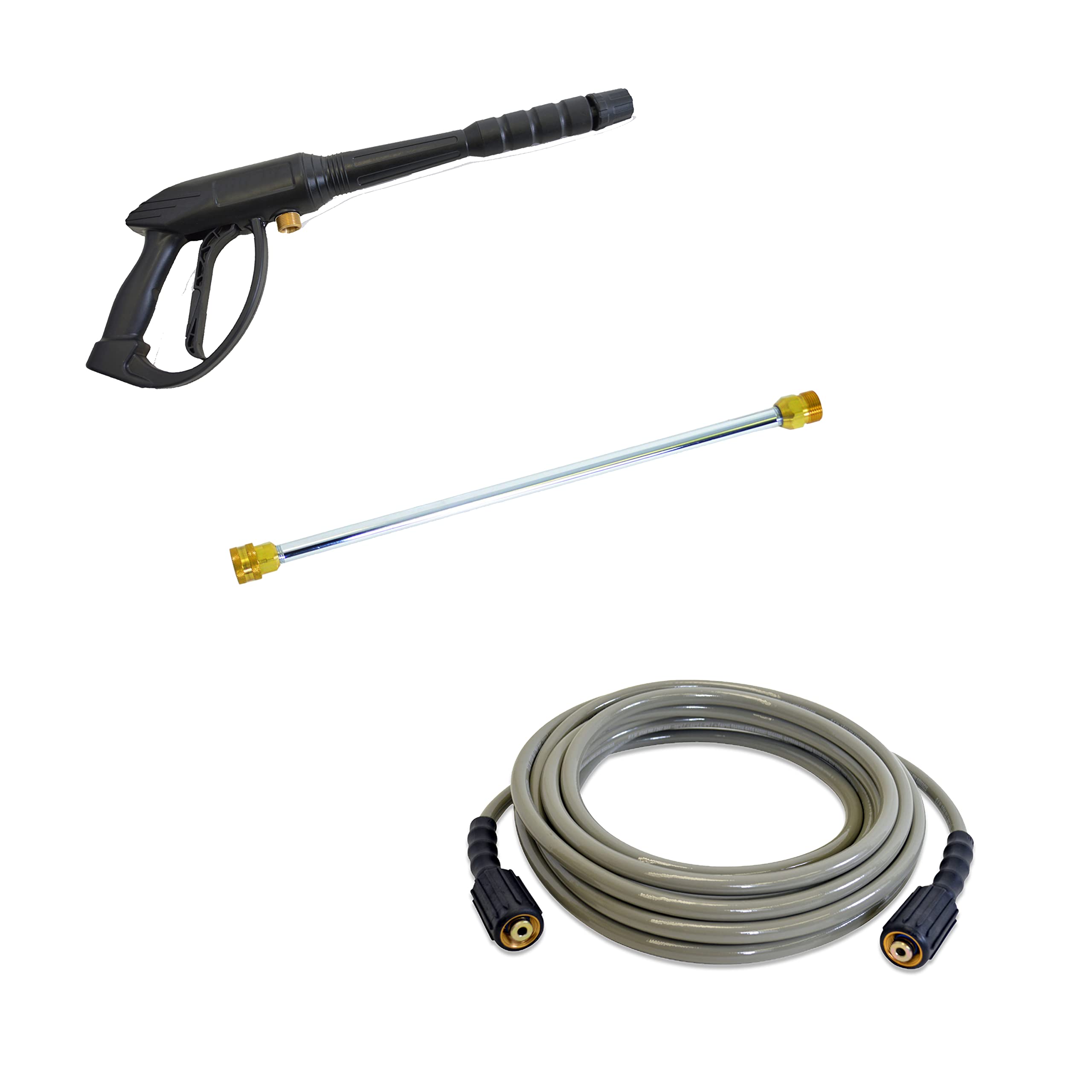 Simpson Cleaning 80149 16-Inch Pressure Washer Wand + 80147 Pressure Washer Gun + 40226 3700 PSI 50-Ft Hose Kit - Universal Fit for Home, Car, Deck & Driveway Cleaning