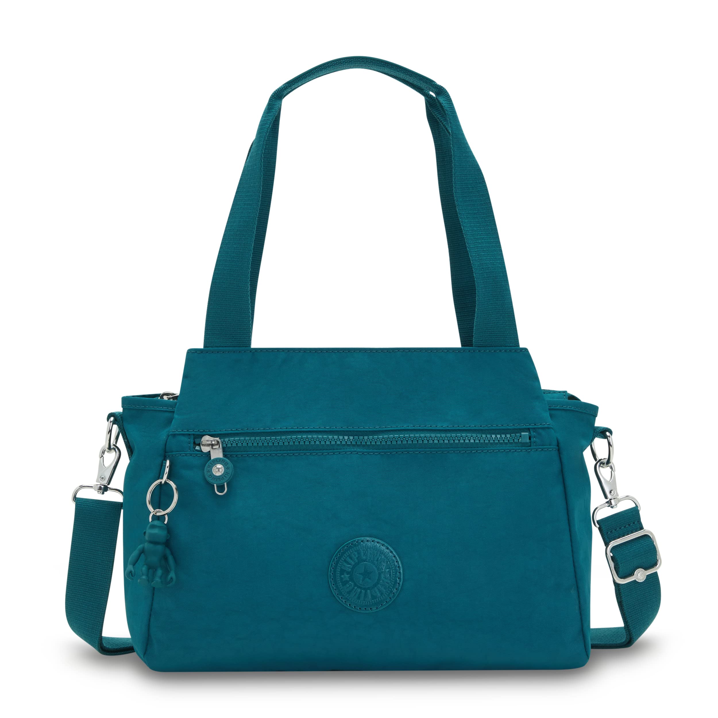 Kipling Women's Elysia Crossbody Bag - Lightweight Nylon Shoulder Purse with Multi-Compartment Magnetic Snap Pockets | Perfect for Work, Travel & Everyday Use