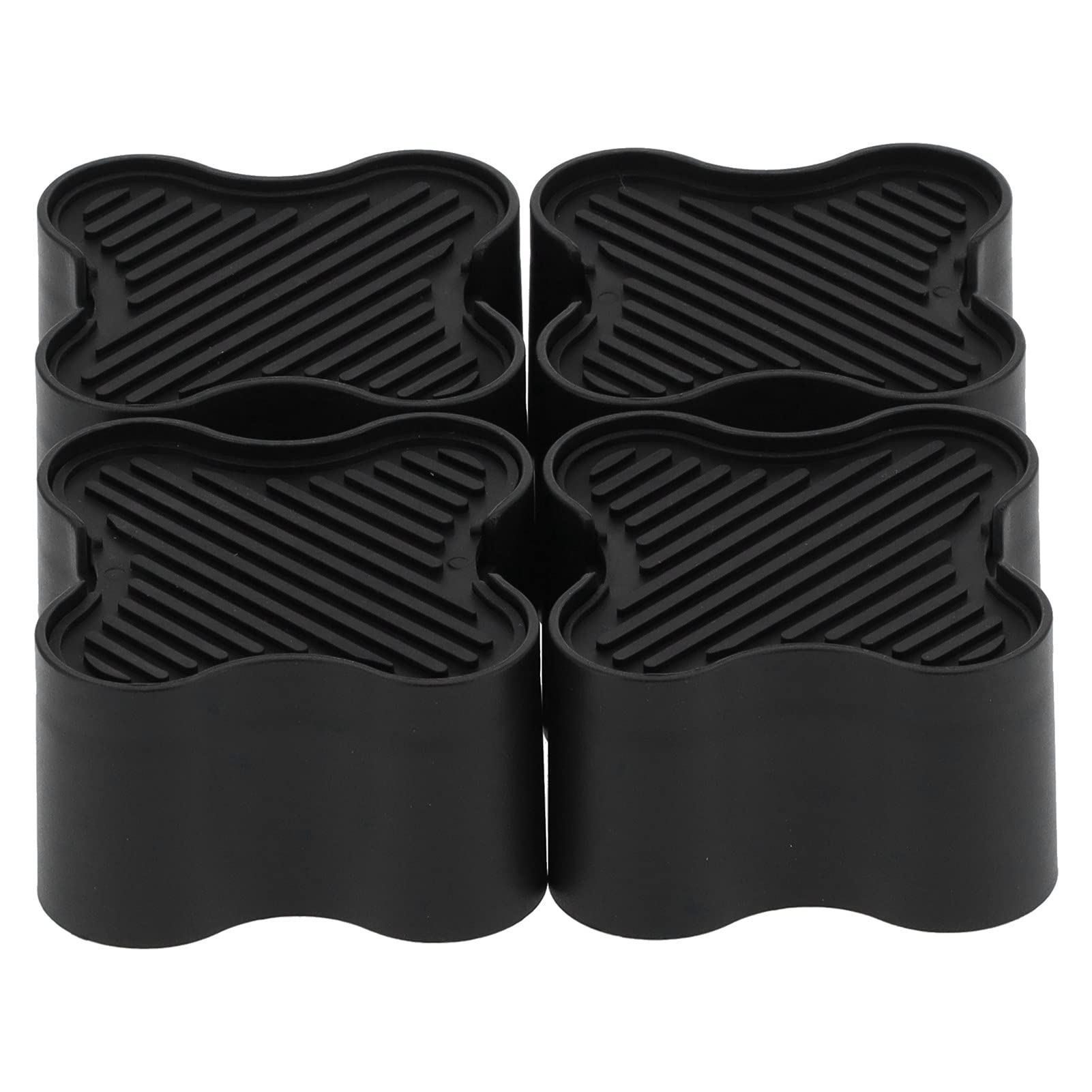 4 Pcs Chair Leg Raisers - Rubber Four Leaf Clover Shape Furniture Risers for Height Adjustment - Stable Lift for TV Cabinet, Dining Table & Chairs - Perfect for Home Office, Kitchen & Living Room Furniture