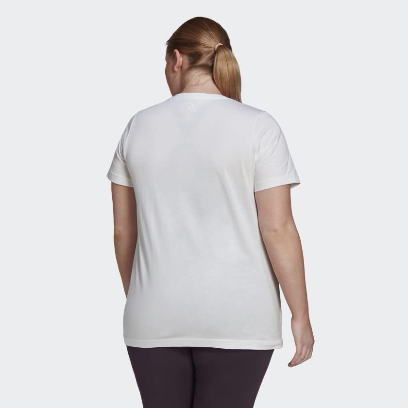 adidas Women's Essentials Classic Logo T-Shirt - Soft Cotton Casual Tee for Everyday Wear, Gym & Lounge