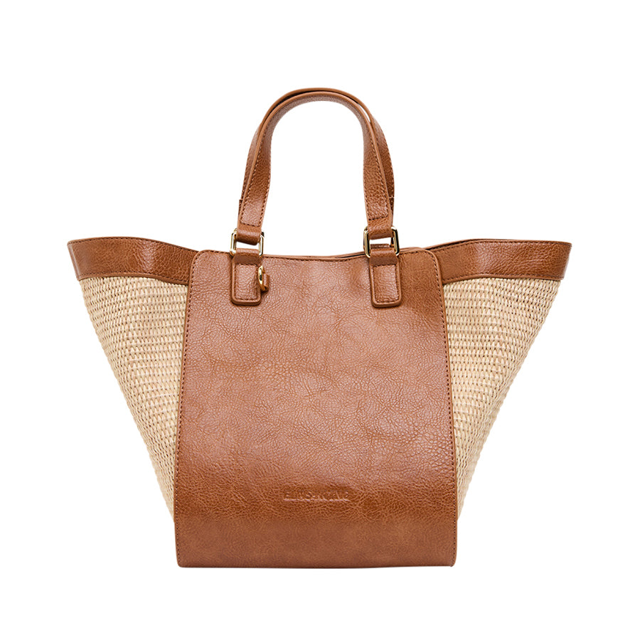 Carnegie Tote Bag in Tan Weave - Stylish & Durable Handbag for Women, Perfect for Work, Travel & Everyday Use