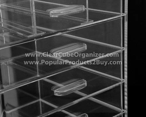 6-Drawer Acrylic Makeup Organizer with Lid - Clear Cosmetic Storage for Vanity, Bathroom & Travel | Perfect for Brushes, Lipsticks & Skincare