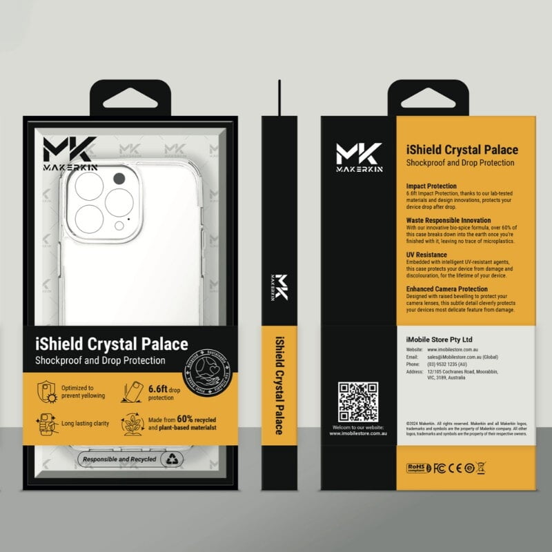 Premium iShield Crystal Palace Clear Case for iPhone 16 Plus - Ultra Slim Protective Cover with Scratch Resistance | Perfect for Everyday Use, Travel & Outdoor Activities
