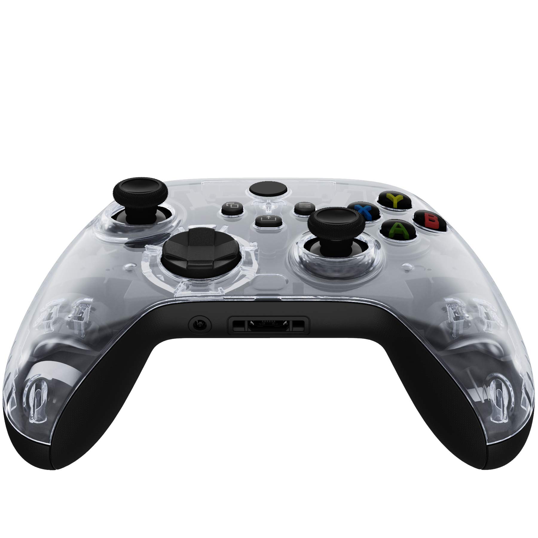 eXtremeRate Clear Replacement Faceplate for Xbox Series X & S Controller - Custom Front Housing Shell for Xbox Core Wireless Controller - Personalize Your Gaming Experience - Perfect for Competitive Gaming & Home Entertainment [Controller NOT Included]