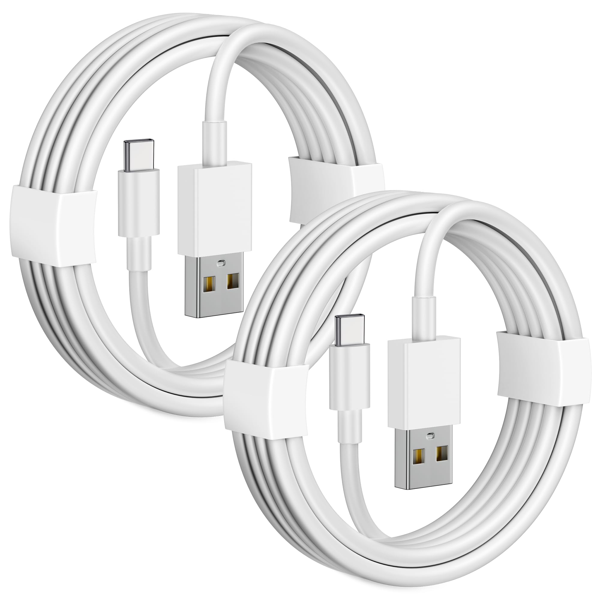 2-Pack USB A to USB C CarPlay Cable for iPhone 16/15 Pro Max/Plus/16e & iPad Pro/Air/Mini - 3FT Fast Charging Cord for Car, Home & Travel - Compatible with iPad Pro 13/12.9/11 inch, iPad Air M3 M2 5th/4th, Mini 7th/6th Gen
