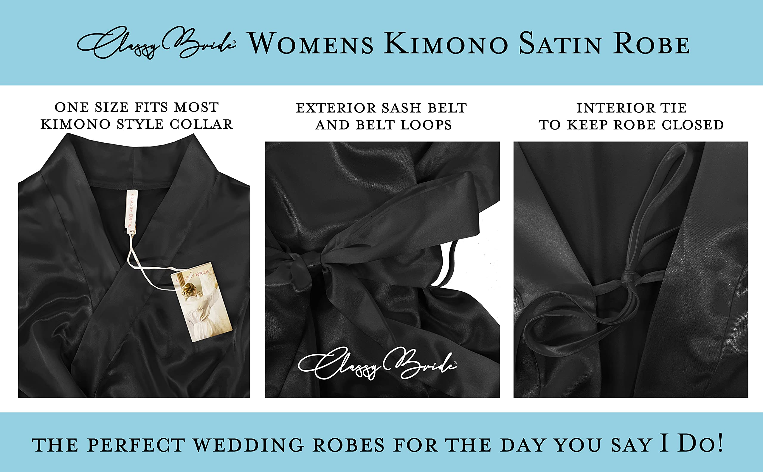 Luxury King & Queen Satin Robe Set for Couples - Matching His & Hers Satin Bathrobes - Perfect Anniversary, Wedding, and Valentine's Day Gifts - Spa & Bridal Shower Essentials