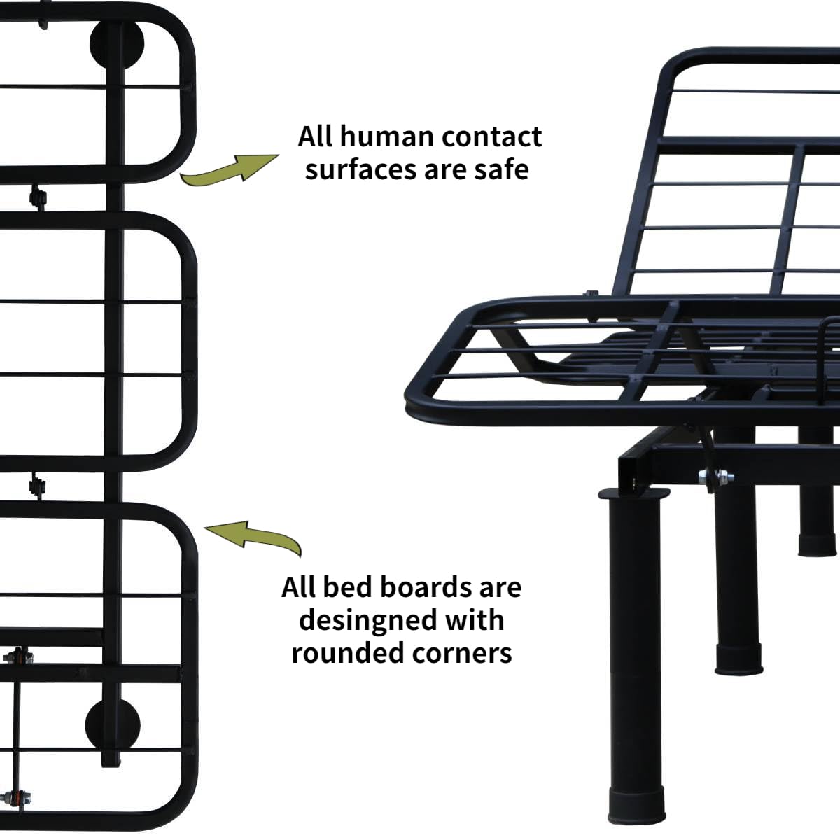 Adjustable Bed Frame with Head and Feet Tilt - Zero Gravity Position, Wireless Remote Control, Quiet Motor, Supports 705 lbs - Queen Size Black - Perfect for Back Pain Relief, Reading & Watching TV in Bed