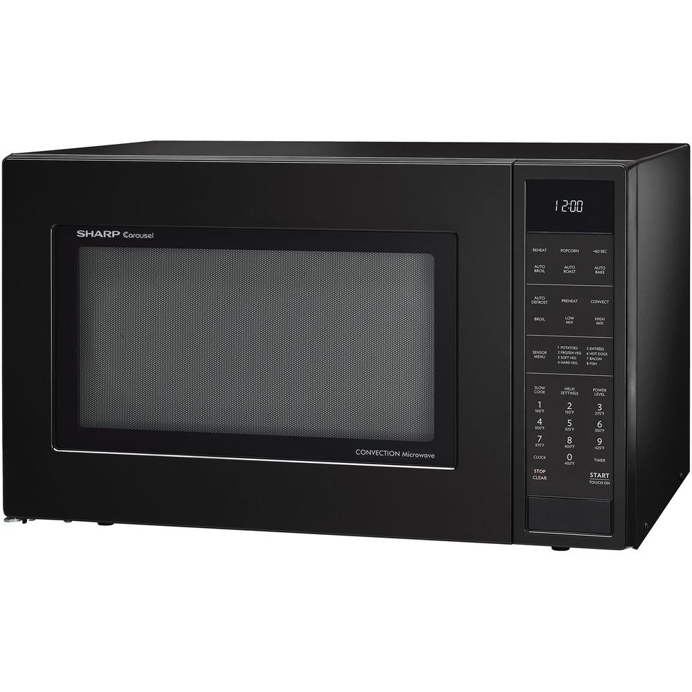 Sharp 1.5 cu. ft. 900W 25-Inch Countertop Convection Microwave Oven - Stainless Steel (SMC1585) | Fast Cooking & Baking | Perfect for Small Kitchens, Dorms & Apartments