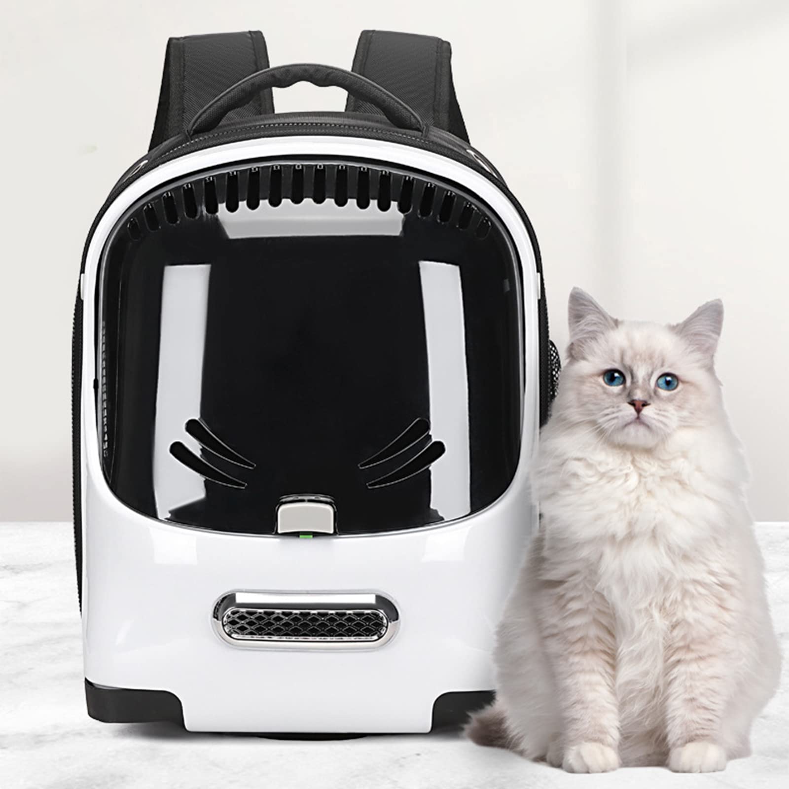 Portable Soft-Sided Pet Carrier with Wheels & Storage Pocket - Lightweight Travel Trolley for Cats & Dogs - Perfect for Hiking, Camping, Air Travel & Outdoor Adventures