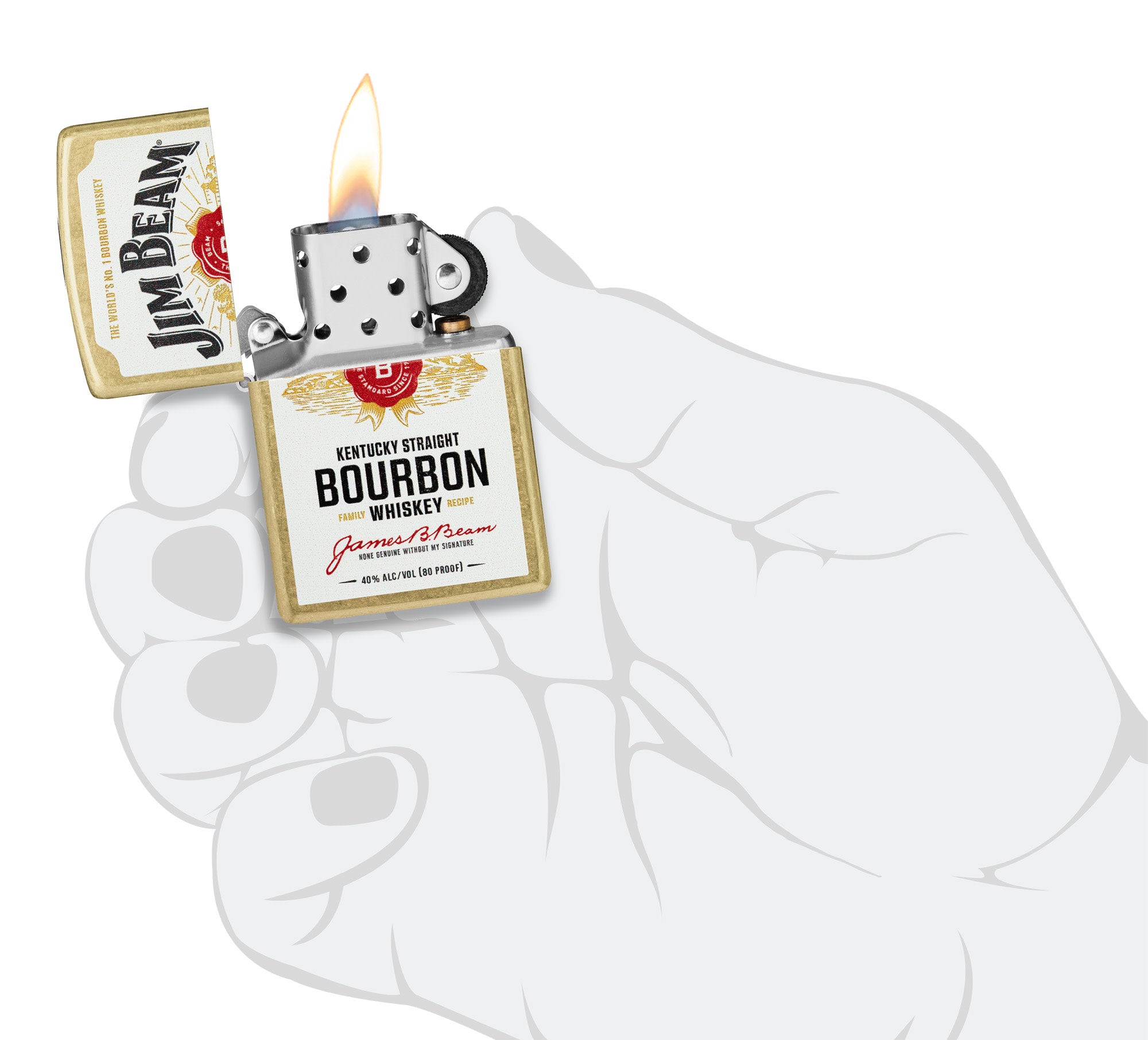 Jim Beam® Bourbon Whiskey - Premium Label Design for Collectors & Gifts | Perfect for Home Bars, Parties & Whiskey Enthusiasts