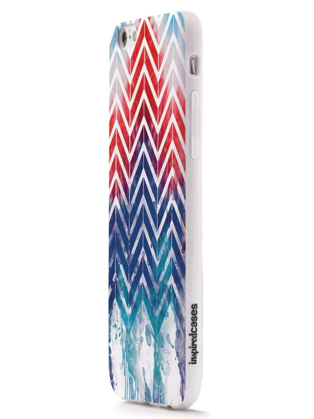Patriotic Chevron iPhone 8 Plus Case - 3D Textured Protective Cover with Dripping Flag Design | Shockproof Slim Fit for Apple iPhone 8/8 Plus | Perfect for Everyday Use, Travel & Outdoor Activities