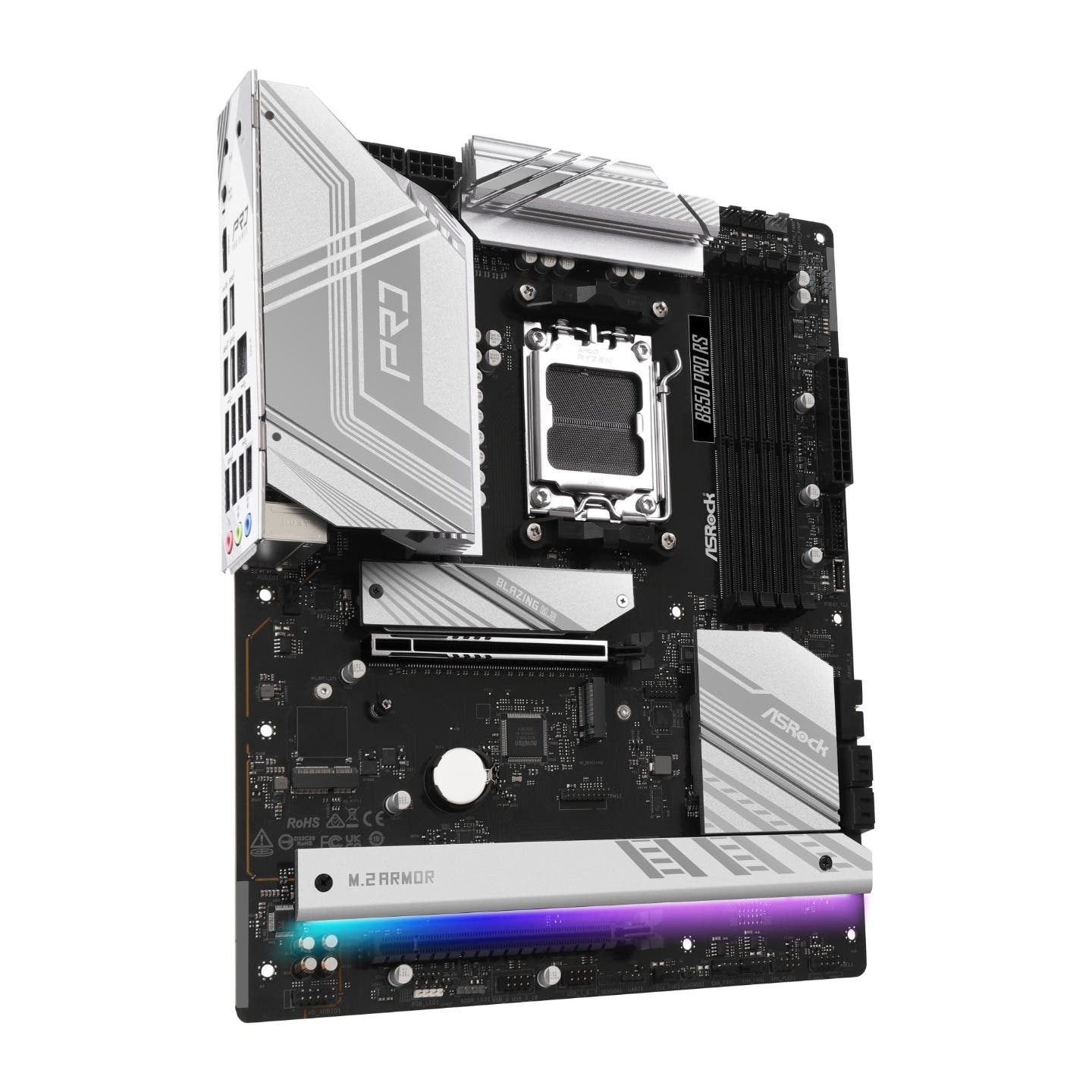 ASRock B850 Pro RS AMD Ryzen AM5 DDR5 ATX Gaming Motherboard - Supports Ryzen 7000 Series, PCIe 5.0, USB 3.2 Gen2 - Perfect for PC Gaming, Streaming & Content Creation