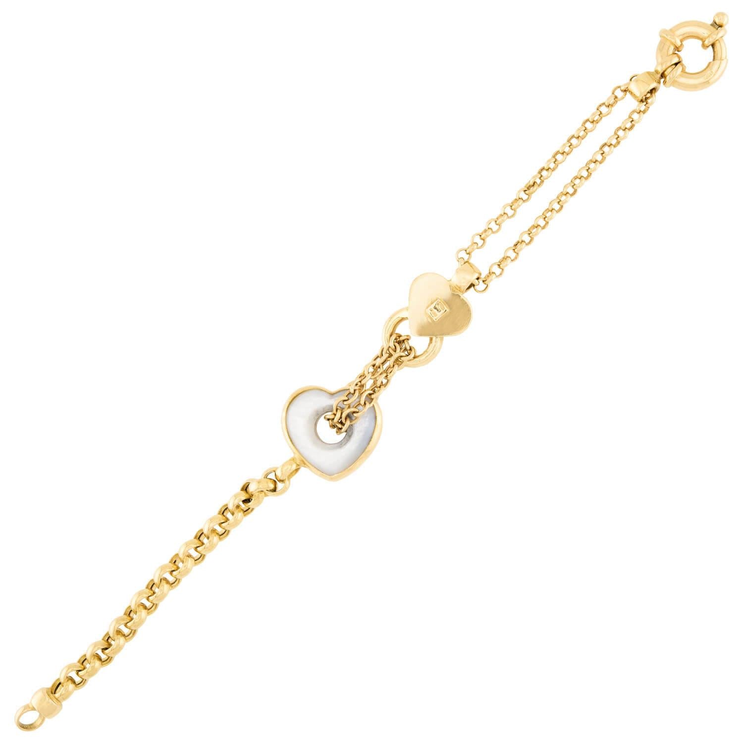 18K Gold Mother of Pearl and Sapphire Jewelry Set - Elegant Earrings & Bracelet for Women, Perfect for Weddings, Parties & Special Occasions