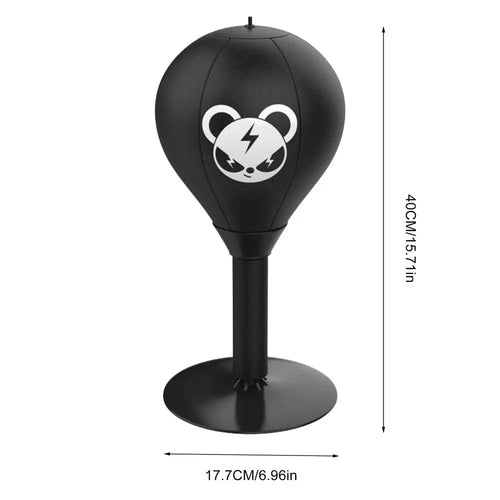 Stress Relief Desktop Punching Bag with Strong Suction Cup - Portable Office & Home Stress Buster for Adults, Perfect for Work Desks, Gaming Setups & Home Gym