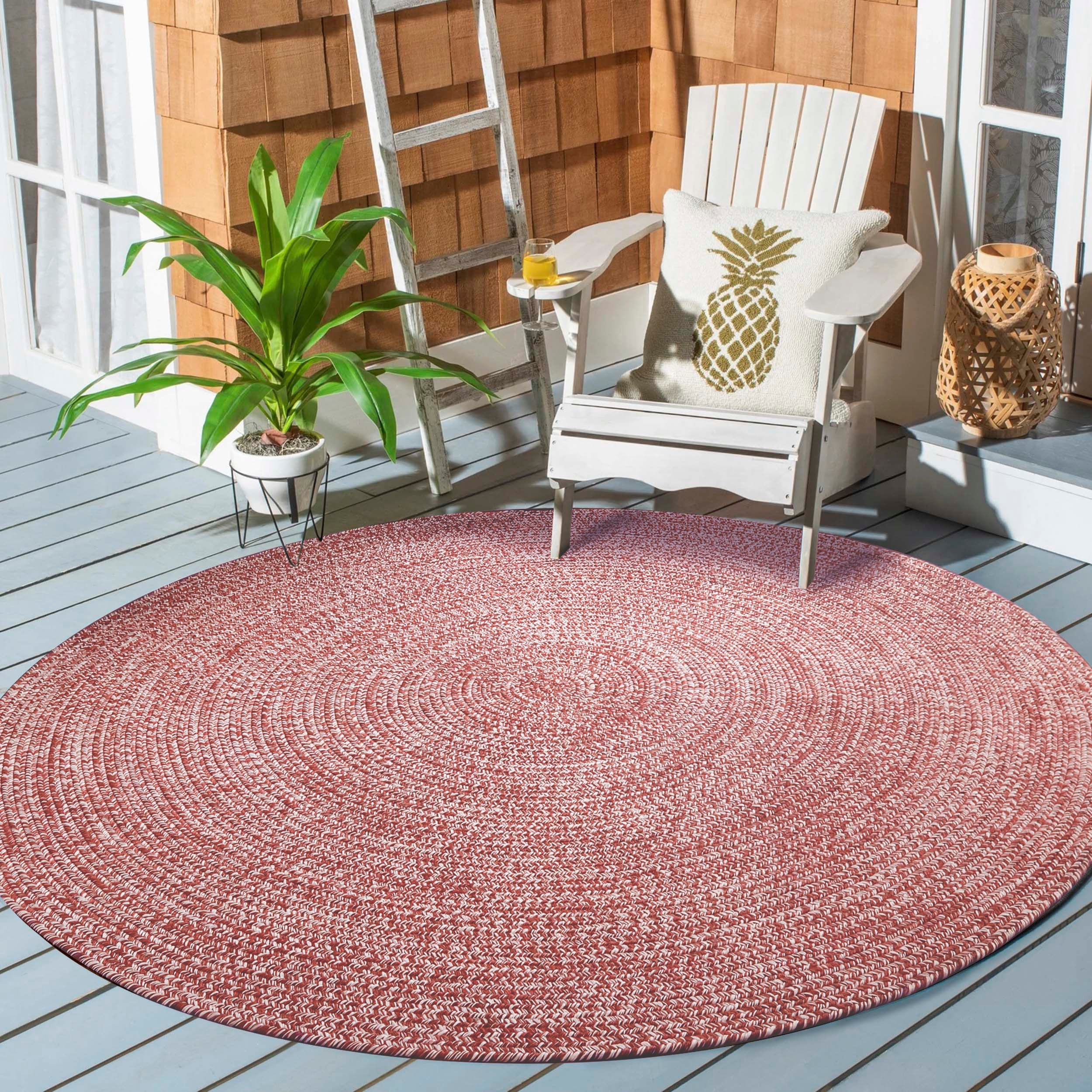 Reversible Braided Area Rug - 2-Tone Indoor/Outdoor Rug for Living Room, Bedroom, Patio & Deck - Non-Slip Durable Floor Mat for Home Decor