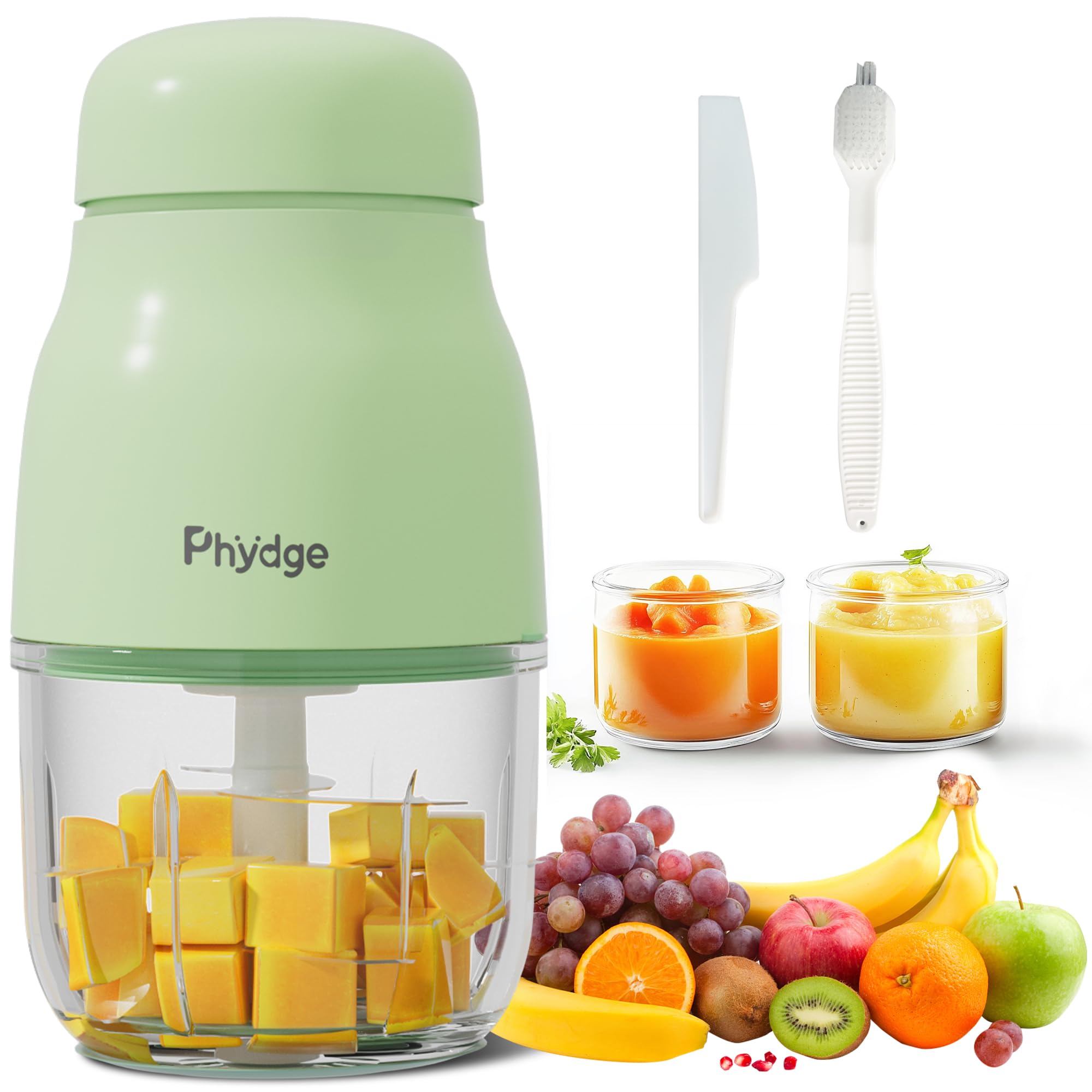 **Baby Food Maker - 10oz Green Blender & Puree Maker for Fruits, Vegetables & Meat - 10-Second Quick Food Processor for Soft Baby Meals - Perfect for Homemade Baby Food & Toddler Snacks**