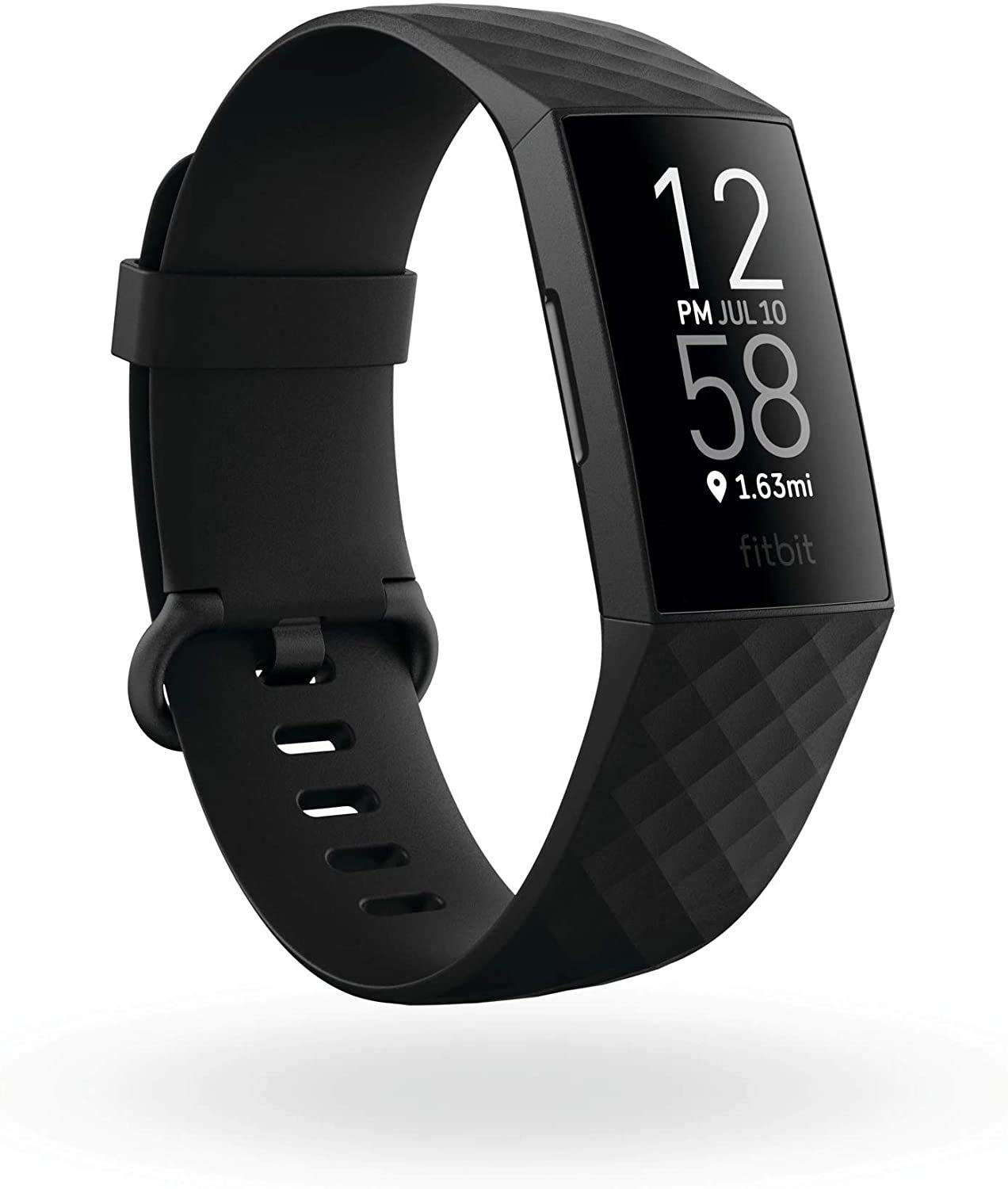 Fitbit Charge 4 Fitness Tracker with Built-in GPS, Heart Rate Monitor, Sleep Tracking & Waterproof Design - Black (Includes S & L Bands) | Perfect for Running, Swimming & Daily Activity Tracking